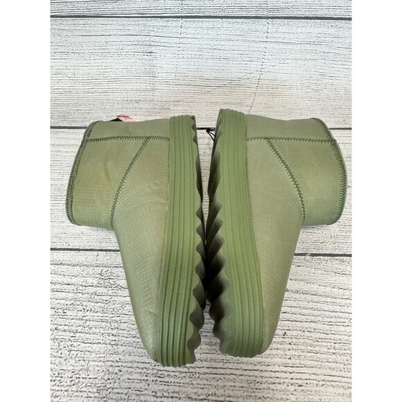 Roxy Women's Green Faux Fur Lined Pull On Booties Size 8 - Picture 10 of 10